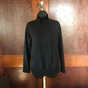 *10 Danskin Now Black Full Zippered Sweater